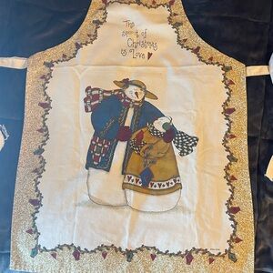Vintage Festive Snowman Apron